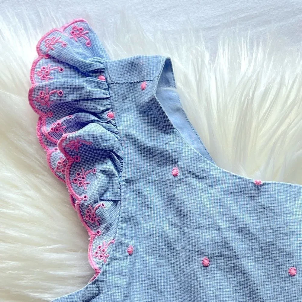 GAP little girls eyelet ruffled dress